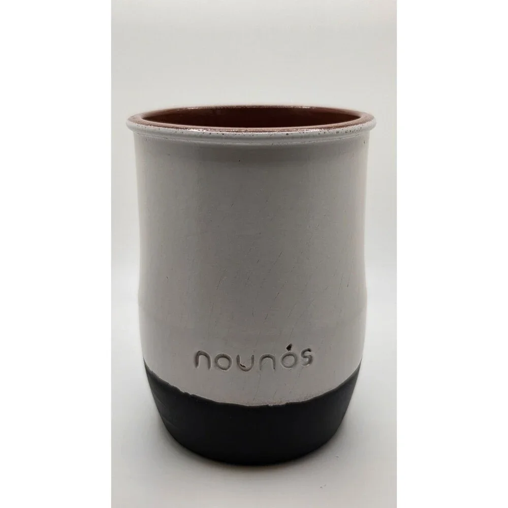 Lot of 2 Nounos Yogurt Cermer Terracotta Pots Oven Microwave Safe Ceramic Crocks